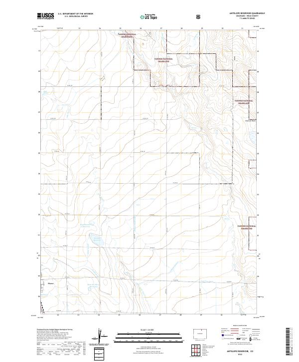 Antelope Reservoir, CO — USGS 7.5-minute topo (2022)