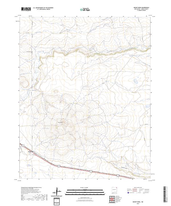 Mount Dora, NM — USGS 7.5-minute topo (2023)