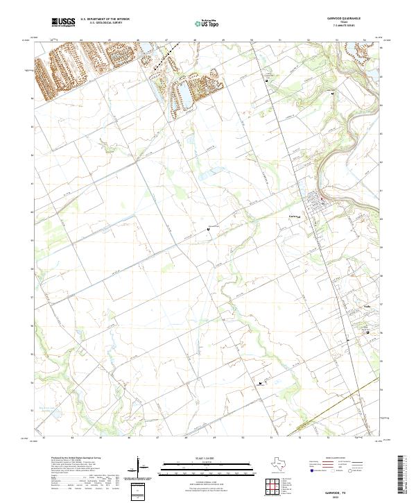 Garwood, TX — USGS 7.5-minute topo (2022)
