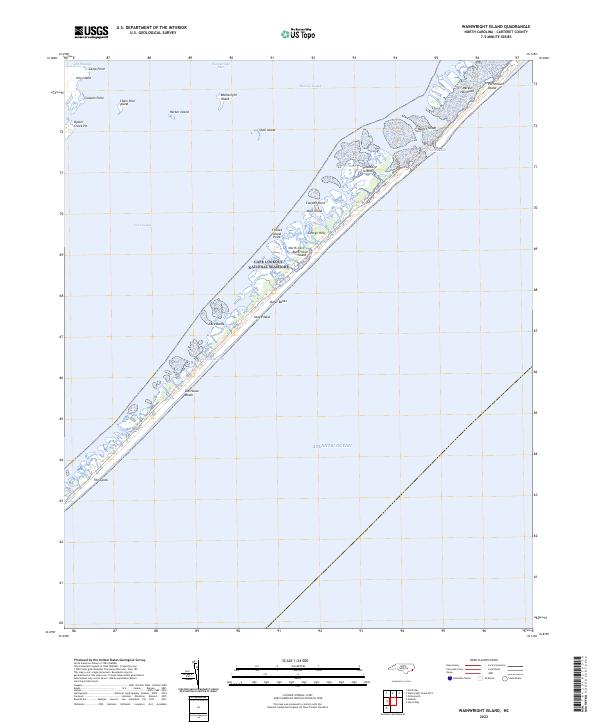 Wainwright Island, NC — USGS 7.5-minute topo (2022)