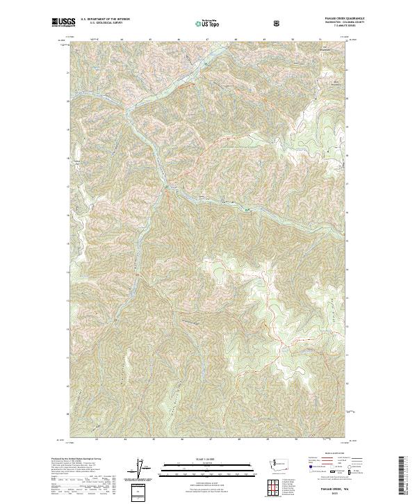 Panjab Creek, WA — USGS 7.5-minute topo (2023)