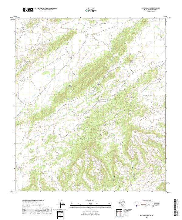 Heart Mountain, TX — USGS 7.5-minute topo (2022)