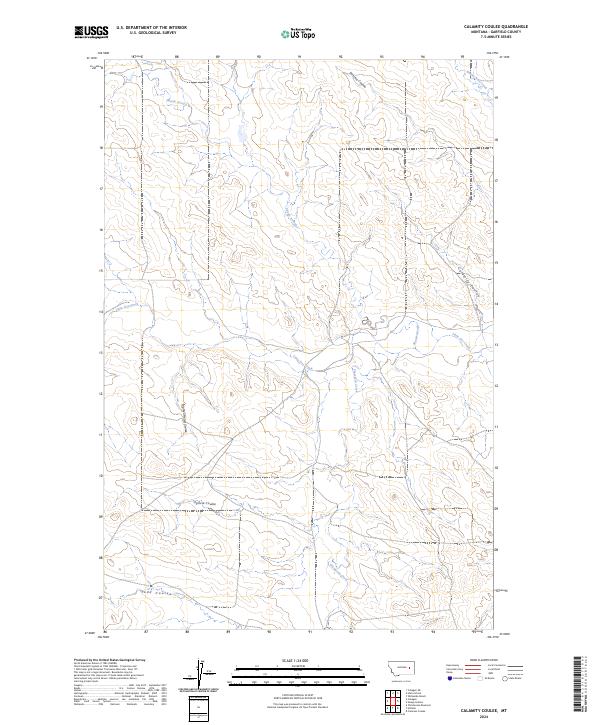 Calamity Coulee, MT — USGS 7.5-minute topo (2024)