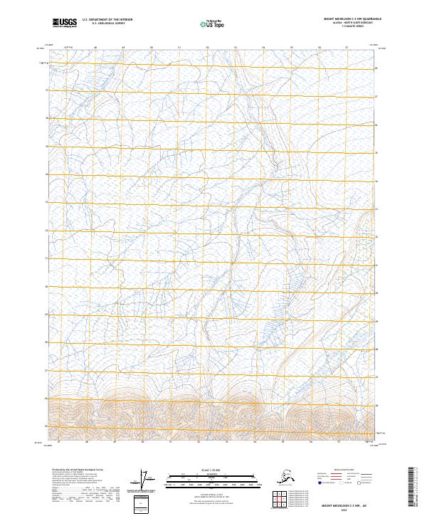 Mount Michelson C-3 NW, AK — USGS 7.5-minute topo (2023)