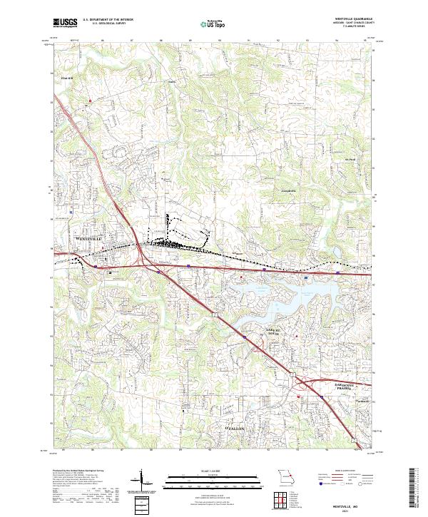 Wentzville, MO — USGS 7.5-minute topo (2021)