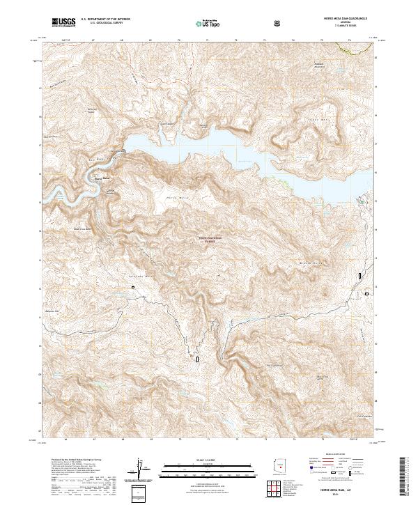Horse Mesa Dam, AZ — USGS 7.5-minute topo (2021)