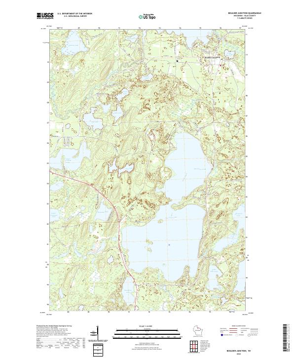Boulder Junction, WI — USGS 7.5-minute topo (2022)