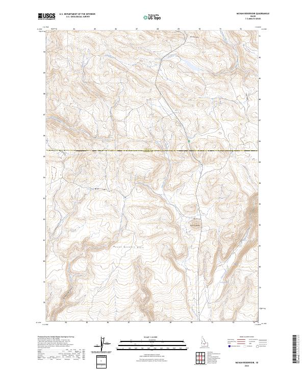 McHan Reservoir, ID — USGS 7.5-minute topo (2024)