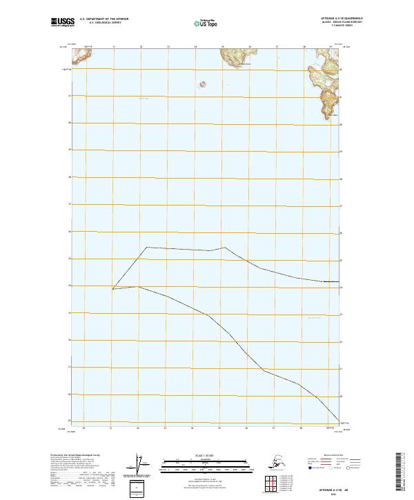 Afognak A-2 SE, AK — USGS 7.5-minute topo (2021)