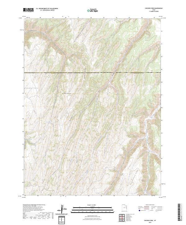 Chicken Fork, UT — USGS 7.5-minute topo (2023)