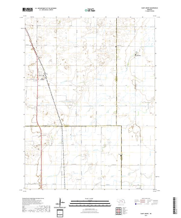 Saint Libory, NE — USGS 7.5-minute topo (2021)