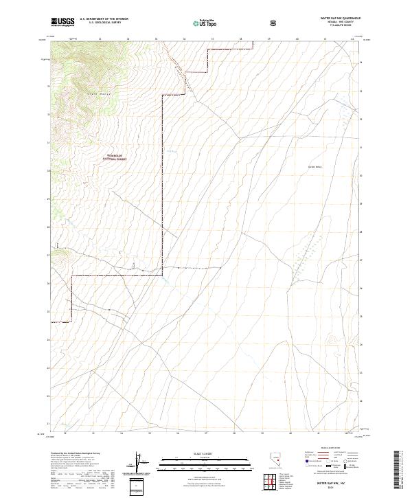 Water Gap NW, NV — USGS 7.5-minute topo (2021)