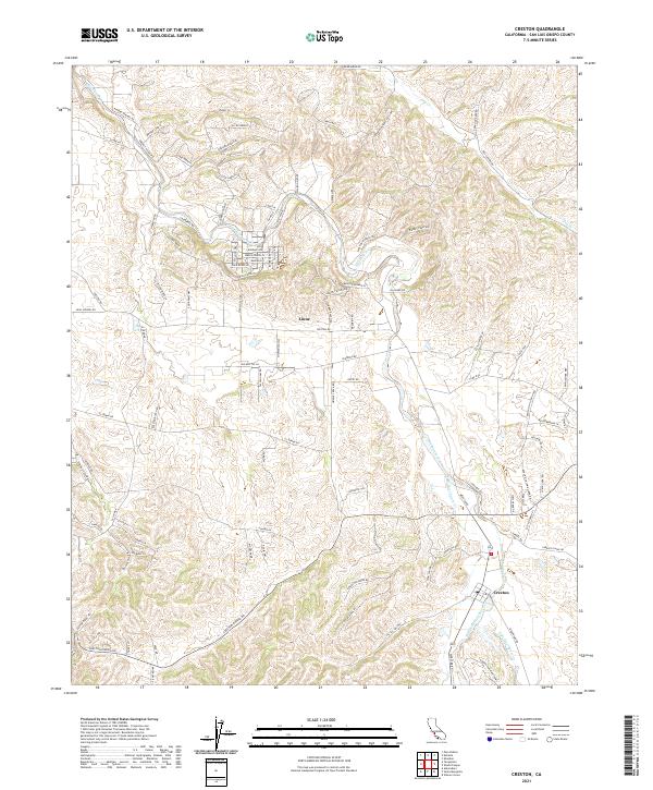 Creston, CA — USGS 7.5-minute topo (2021)
