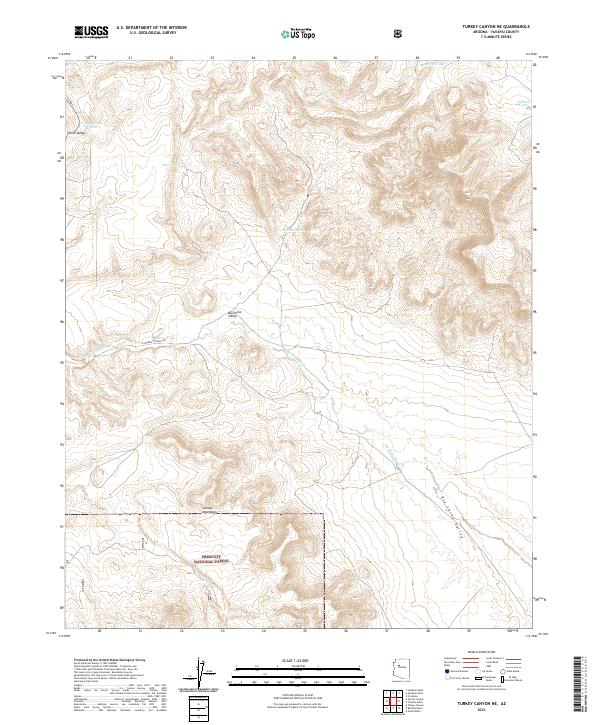 Turkey Canyon NE, AZ — USGS 7.5-minute topo (2021)