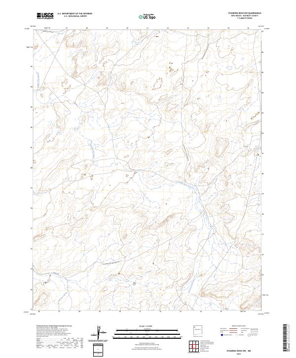 Standing Rock NW, NM — USGS 7.5-minute topo (2023)