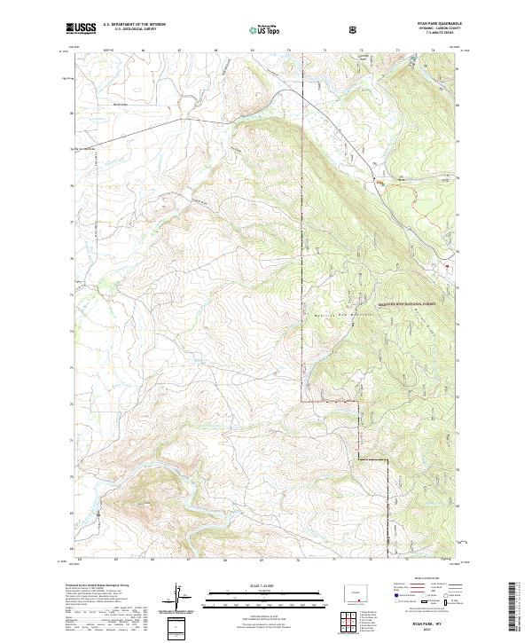 Ryan Park, WY — USGS 7.5-minute topo (2021)