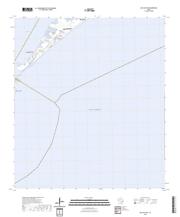 San Luis Pass, TX — USGS 7.5-minute topo (2025)