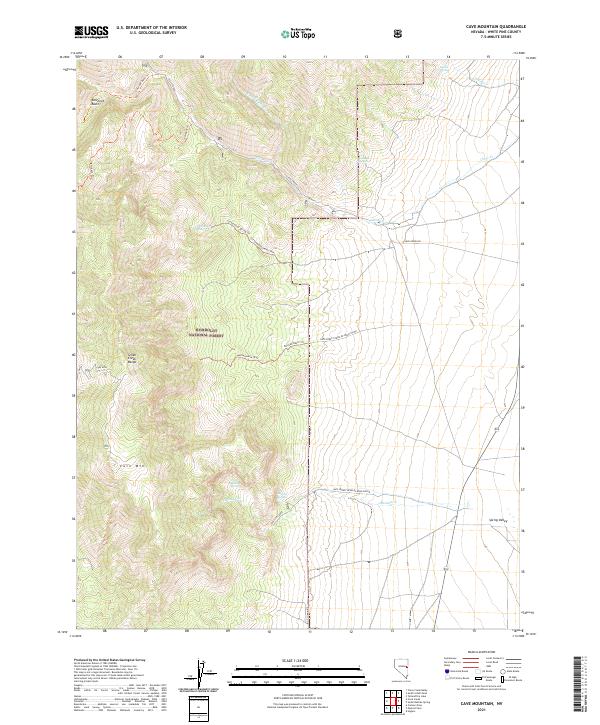 Cave Mountain, NV — USGS 7.5-minute topo (2021)