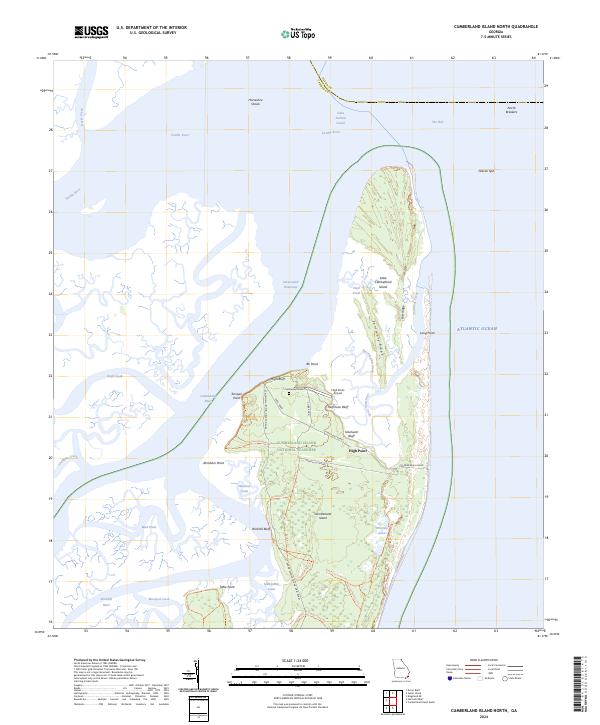 Cumberland Island North, GA — USGS 7.5-minute topo (2024)