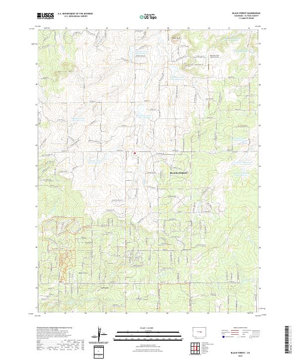 Black Forest, CO — USGS 7.5-minute topo (2022)