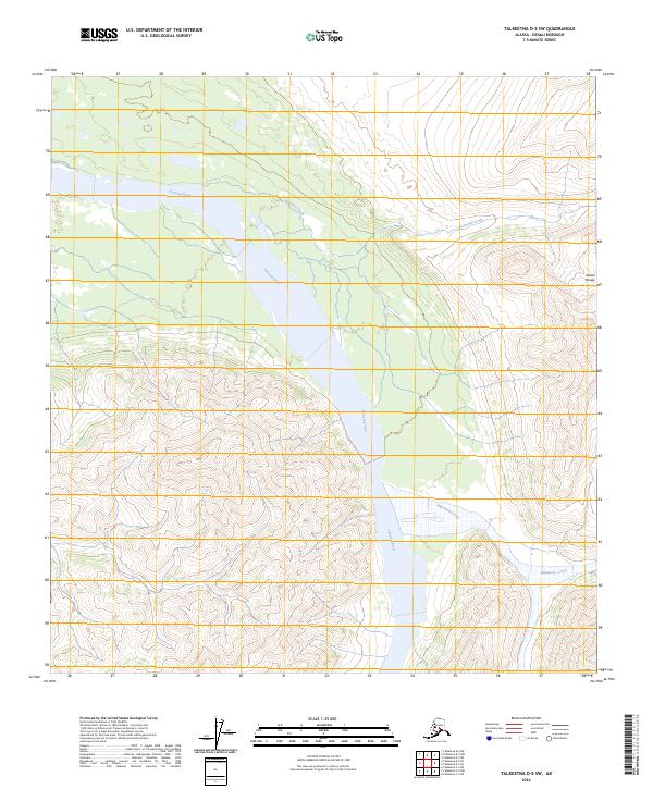 Talkeetna D-5 SW, AK — USGS 7.5-minute topo (2024)