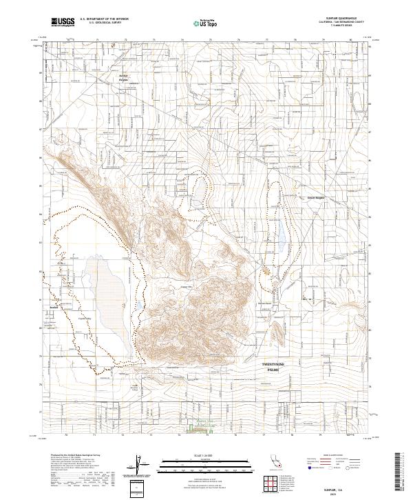 Sunfair, CA — USGS 7.5-minute topo (2023)