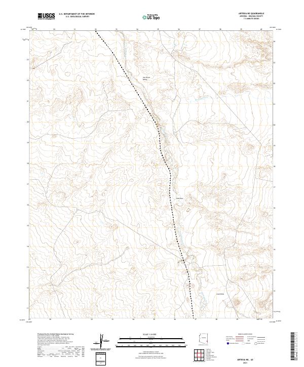 Artesia NE, AZ — USGS 7.5-minute topo (2021)