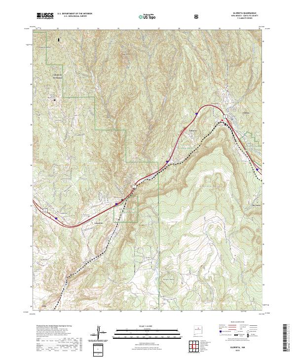 Glorieta, NM — USGS 7.5-minute topo (2023)
