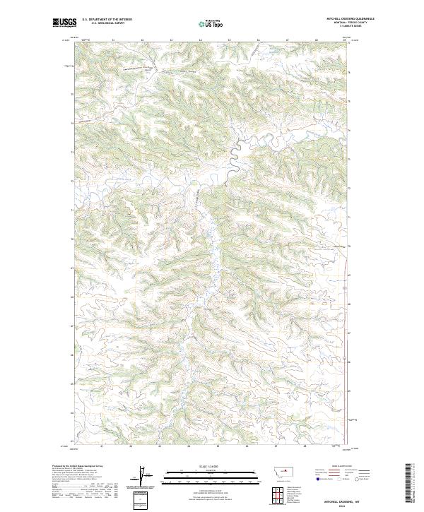 Mitchell Crossing, MT — USGS 7.5-minute topo (2024)