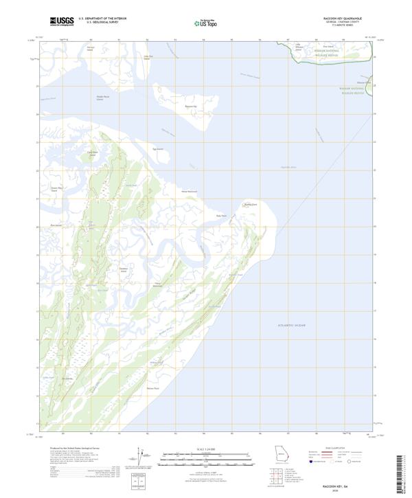 Raccoon Key, GA — USGS 7.5-minute topo (2026)