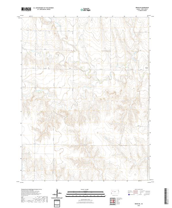 Orion NE, KS — USGS 7.5-minute topo (2022)