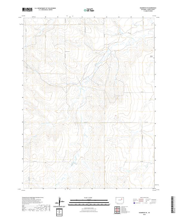 Shamrock SE, CO — USGS 7.5-minute topo (2022)