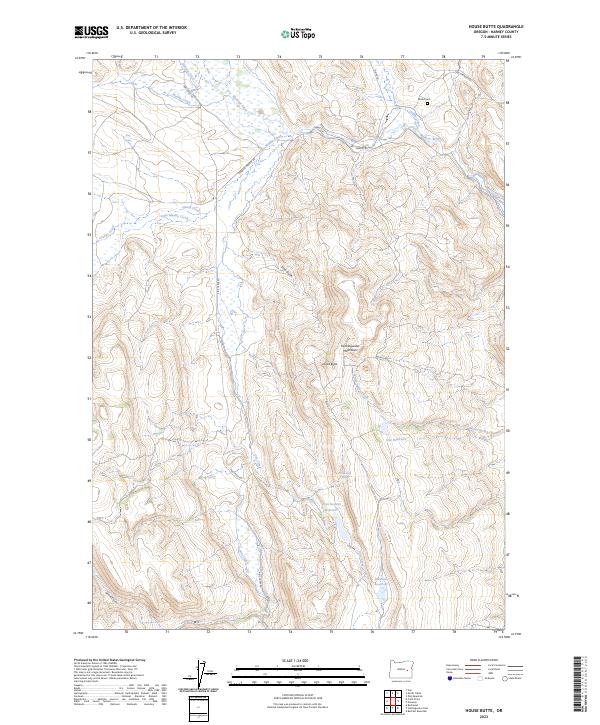 House Butte, OR — USGS 7.5-minute topo (2023)