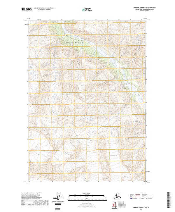Bering Glacier D-3 NW, AK — USGS 7.5-minute topo (2024)