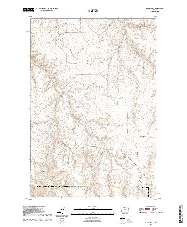 Gooseberry, OR — USGS 7.5-minute topo (2024)