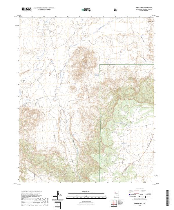 Cerro Alesna, NM — USGS 7.5-minute topo (2023)