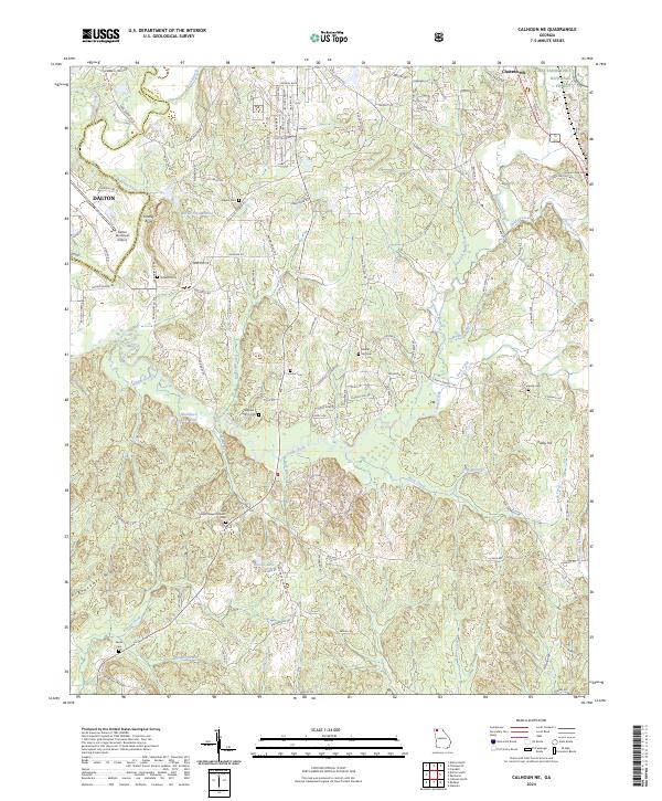 Calhoun NE, GA — USGS 7.5-minute topo (2024)