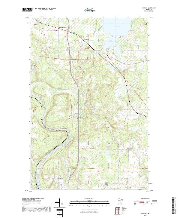 Saginaw, MN — USGS 7.5-minute topo (2022)