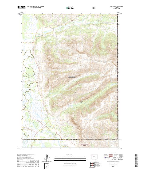 The Trident, WY — USGS 7.5-minute topo (2021)