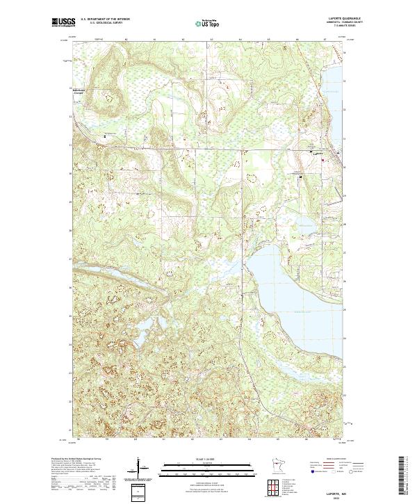 Laporte, MN — USGS 7.5-minute topo (2022)