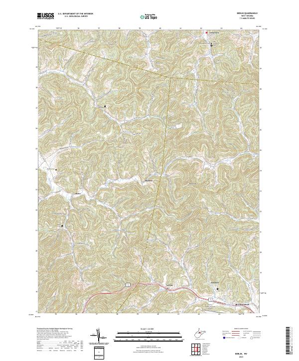 Berlin, WV — USGS 7.5-minute topo (2023)