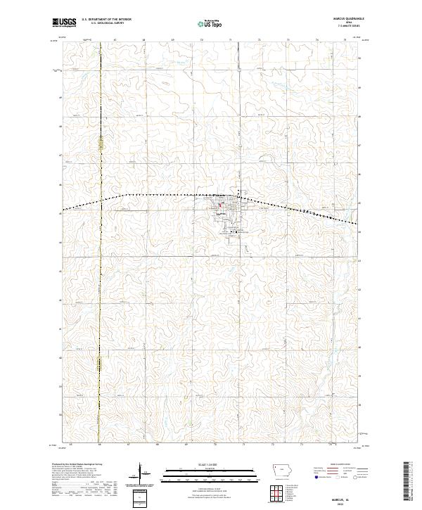 Marcus, IA — USGS 7.5-minute topo (2022)