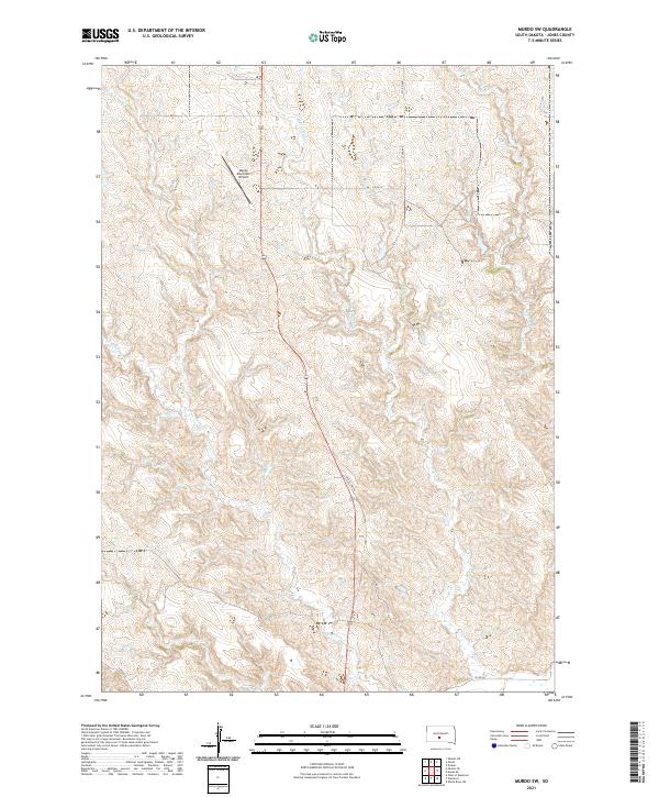 Murdo SW, SD — USGS 7.5-minute topo (2021)