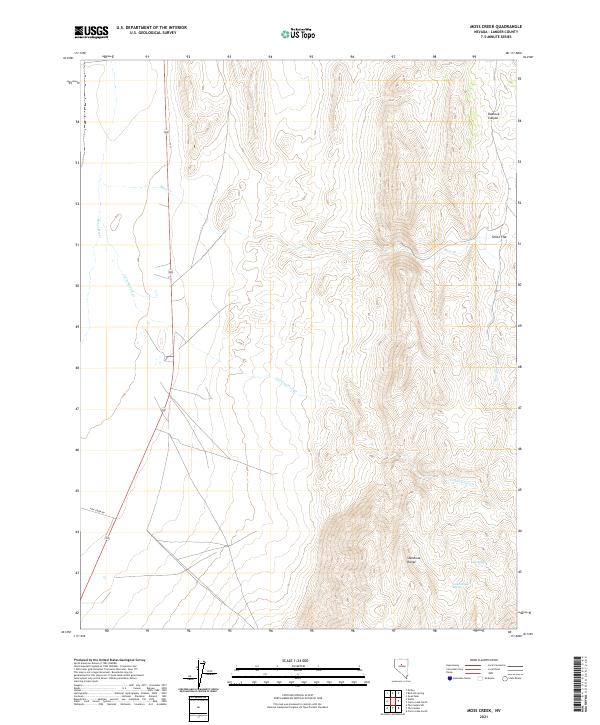 Moss Creek, NV — USGS 7.5-minute topo (2021)