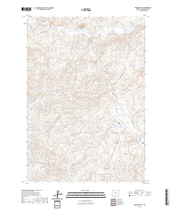 Painted Hills, OR — USGS 7.5-minute topo (2023)