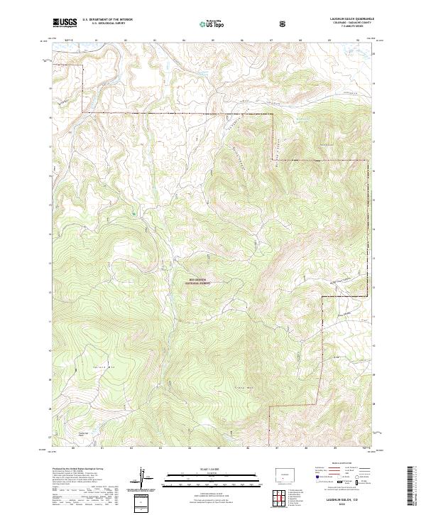 Laughlin Gulch, CO — USGS 7.5-minute topo (2022)