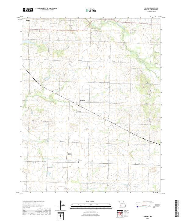 Kenoma, MO — USGS 7.5-minute topo (2021)