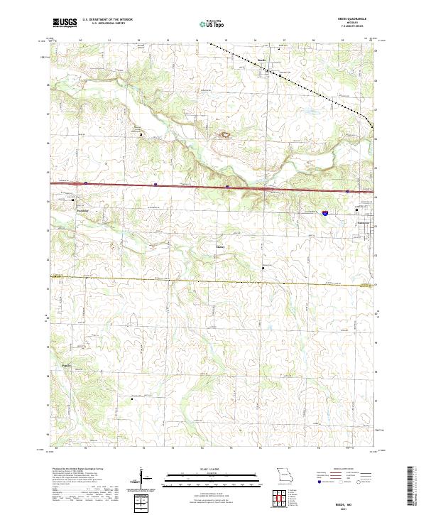 Reeds, MO — USGS 7.5-minute topo (2021)