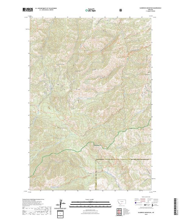 Sliderock Mountain, MT — USGS 7.5-minute topo (2024)