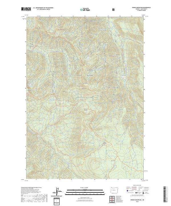 French Mountain, OR — USGS 7.5-minute topo (2024)